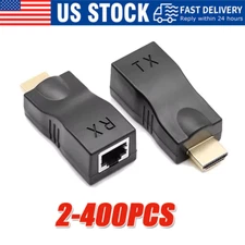 4K 1080P HDMI Extender to RJ45 Over Cat 5e/6 Network LAN Ethernet Adapter LOT