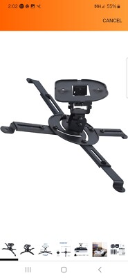 DynaVista Full Motion Universal Projector Ceiling Mount Bracket 