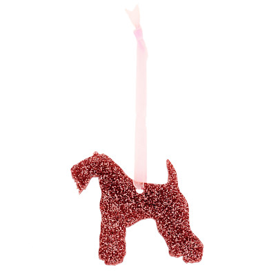 Kerry Blue Terrier Hund Style A Glitzer Weihnachtsdeko - 11 Farben zur Auswahl.