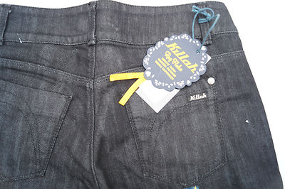 KILLAH MISS SIXTY Marlene Damen stretch Jeans Hüft Hose 40 L W31 Zip schwarz NEU