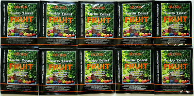 10 X ALCOTEC FRUIT mit Enzym Vodka Alkohol Obst Gärhefe Weinhefe TUBO YEAST  