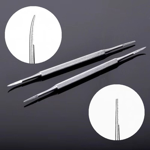 1PC Double Ended Pedicure File Satin Edge Ingrown Toe Nail Lifter Clean ...