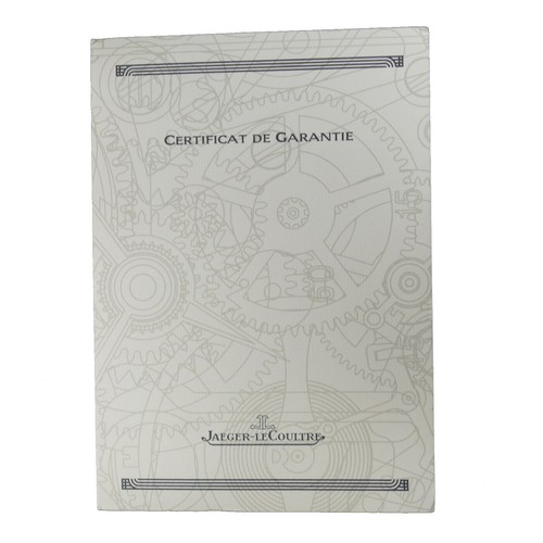 GENUINE JAEGER LECOULTRE CERTIFICAT DE GARANTIE - FILLED OUT PAPERS