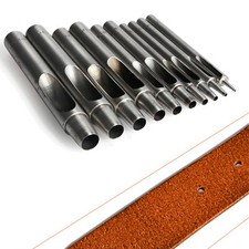 Leather Hole Punch Tool Iron 0.5mm-10mm Round Cutter Belt Craft DIY Repair Tools