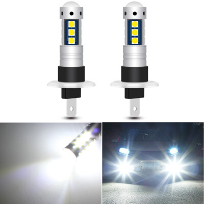 2Pcs H1 6000K Super White 55W 8000LM LED Headlight Bulbs Kit Fog Driving Lights
