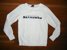 SEATTLE SEAHAWKS Clean Bright White NFL FOOTBALL SWEATSHIRT Fan Gear Women's S