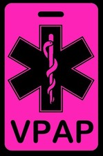 Personalized Hi-Viz Pink VPAP Bag Tag - Sleep Apnea