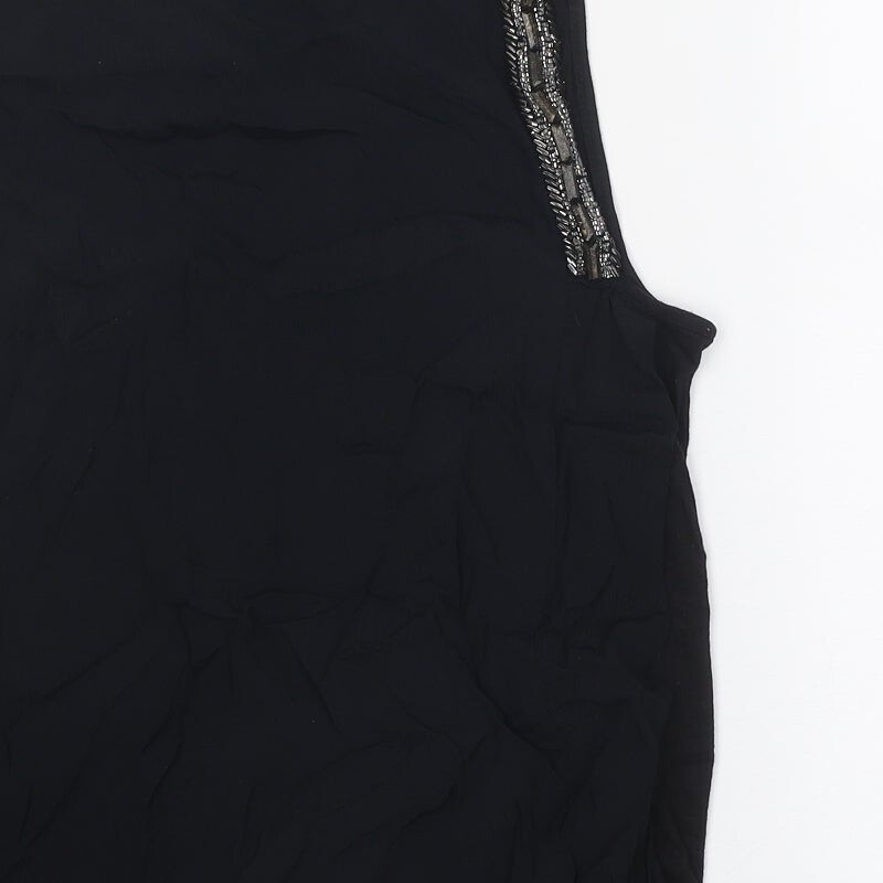 Zara Womens Black Polyester Blend Basic Tank Size… - image 10