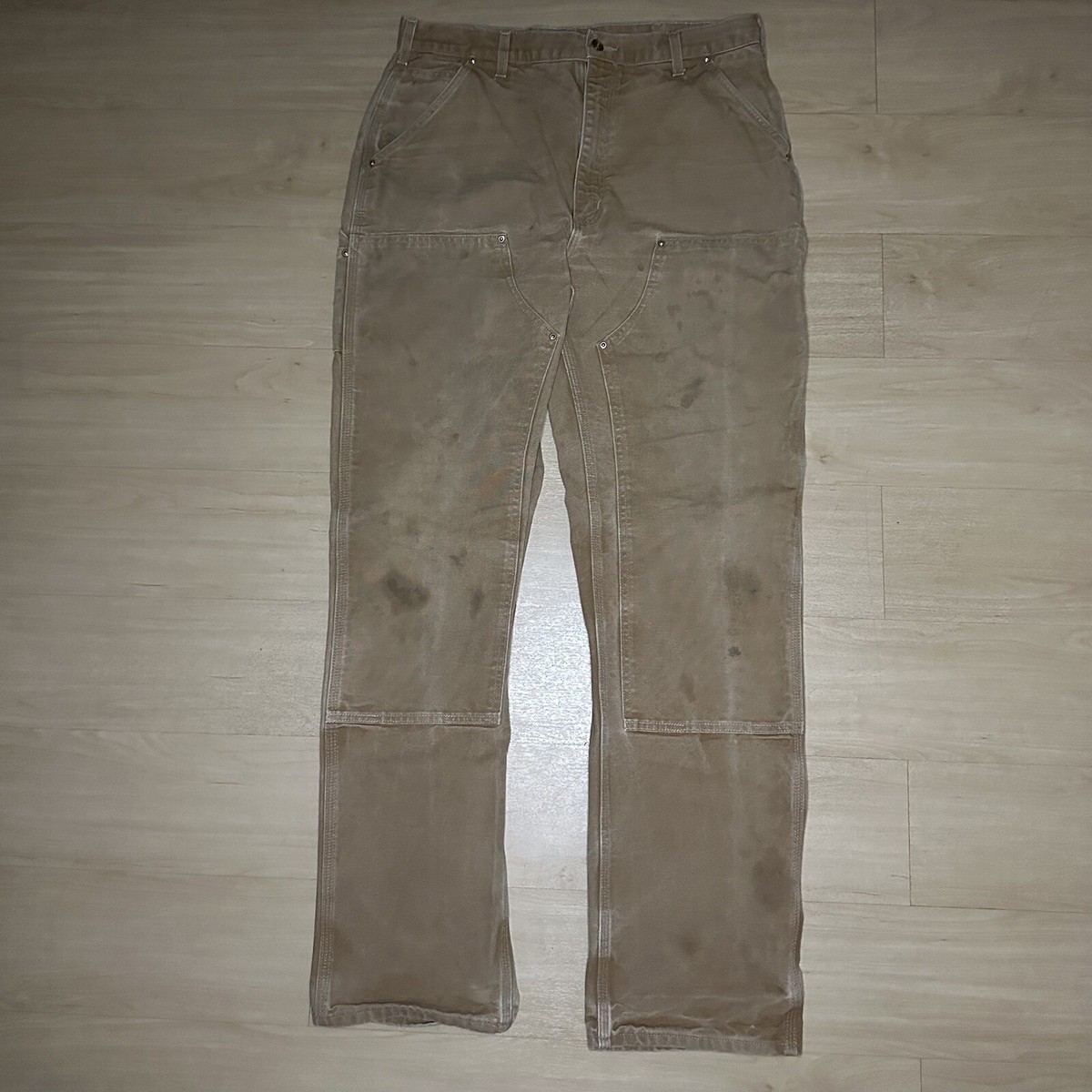 Vintage Carhartt Double Knee Distressed B01 BRN Duck Pants