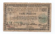 PHILIPPINES 10 PESOS 1943 PICK S663A LOOK SCANS