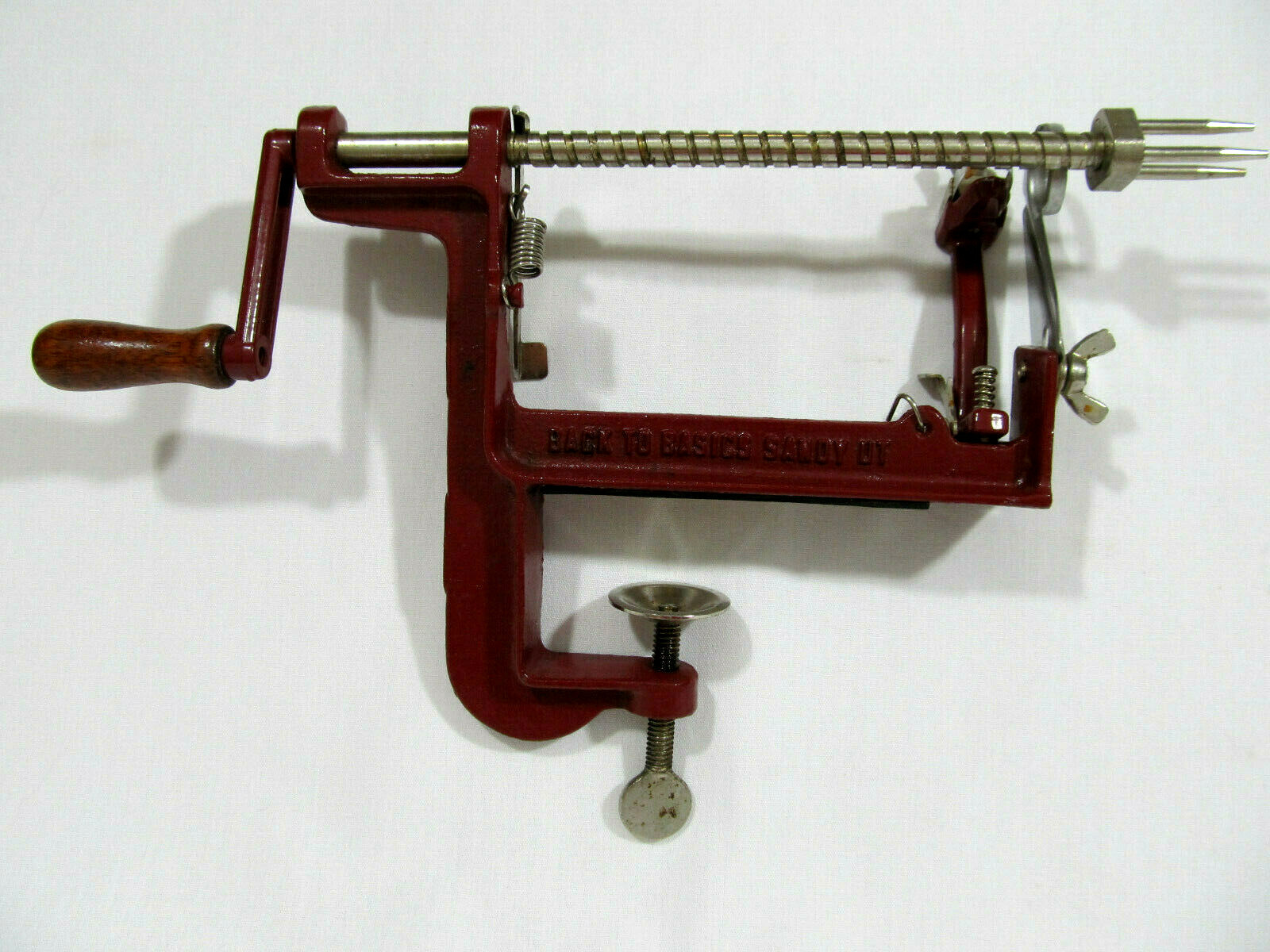 Back to Basics PEEL AWAY Apple Peeler, Corer, Slicer Model A501 Clamp