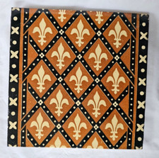 8 INCH MINTON ARTS & CRAFTS DESIGN ANTIQUE TILE (A) GOTHIC REVIVAL