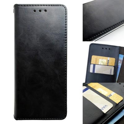 Schutzhülle Schwarz Handytasche Magnetverschluss Flip Case Cover Etui Wallet