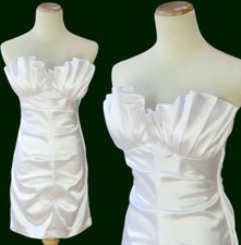 New Roberta 80 White Prom Formal Short Dress Strapless Evening Size 5 Gown NWT