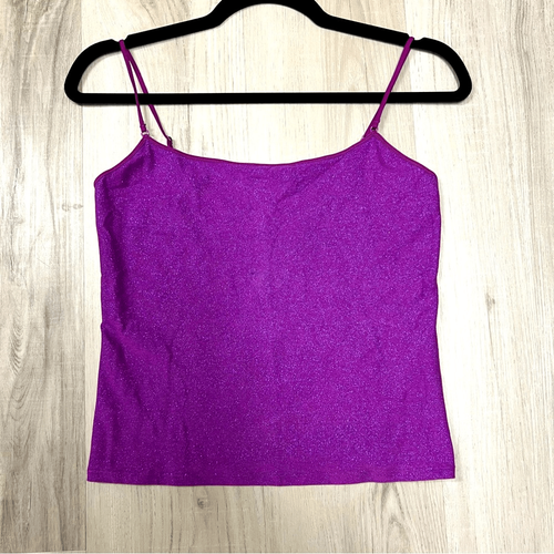 NWOT vintage y2k Victorias Secret tank in metallic purple sz S - Picture 4 of 12