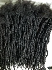 100% Human Hair Locks handmade Dreadlocks 40 pieces 3" black