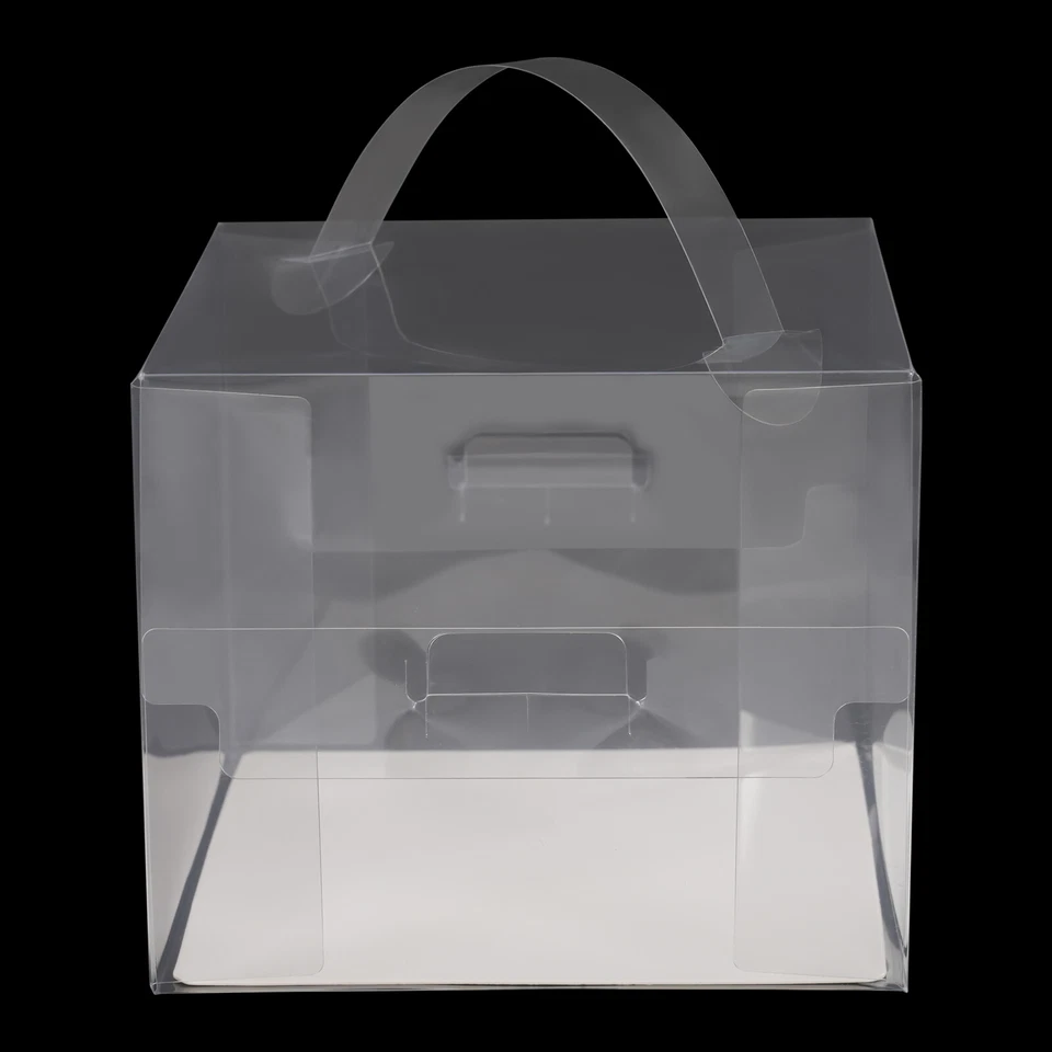 50pcs Clear Cake Box Plastic Cake Carrier Cake Carrier Box 15*15*13cm - Image 2 of 4