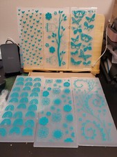 Diamond Press Embossing Folders- set of six Embossing Folders Petals