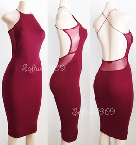maroon bodycon midi dress