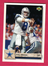 1992 Upper Deck Wrong back  Troy Aikman RARE ERROR  Carnell Lake Cowboys Steeler