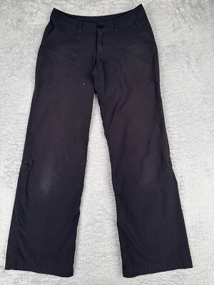 Patagonia Pants Women 4 Black Straight Leg Inter-Continental Pants Long Nylon
