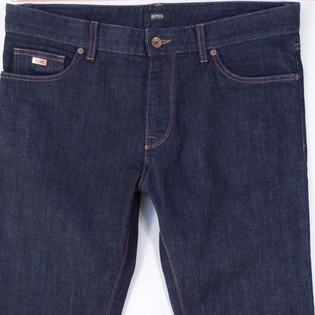 Mens HUGO BOSS MAINE Stretch Straight Blue Jeans W34 L34 | eBay 