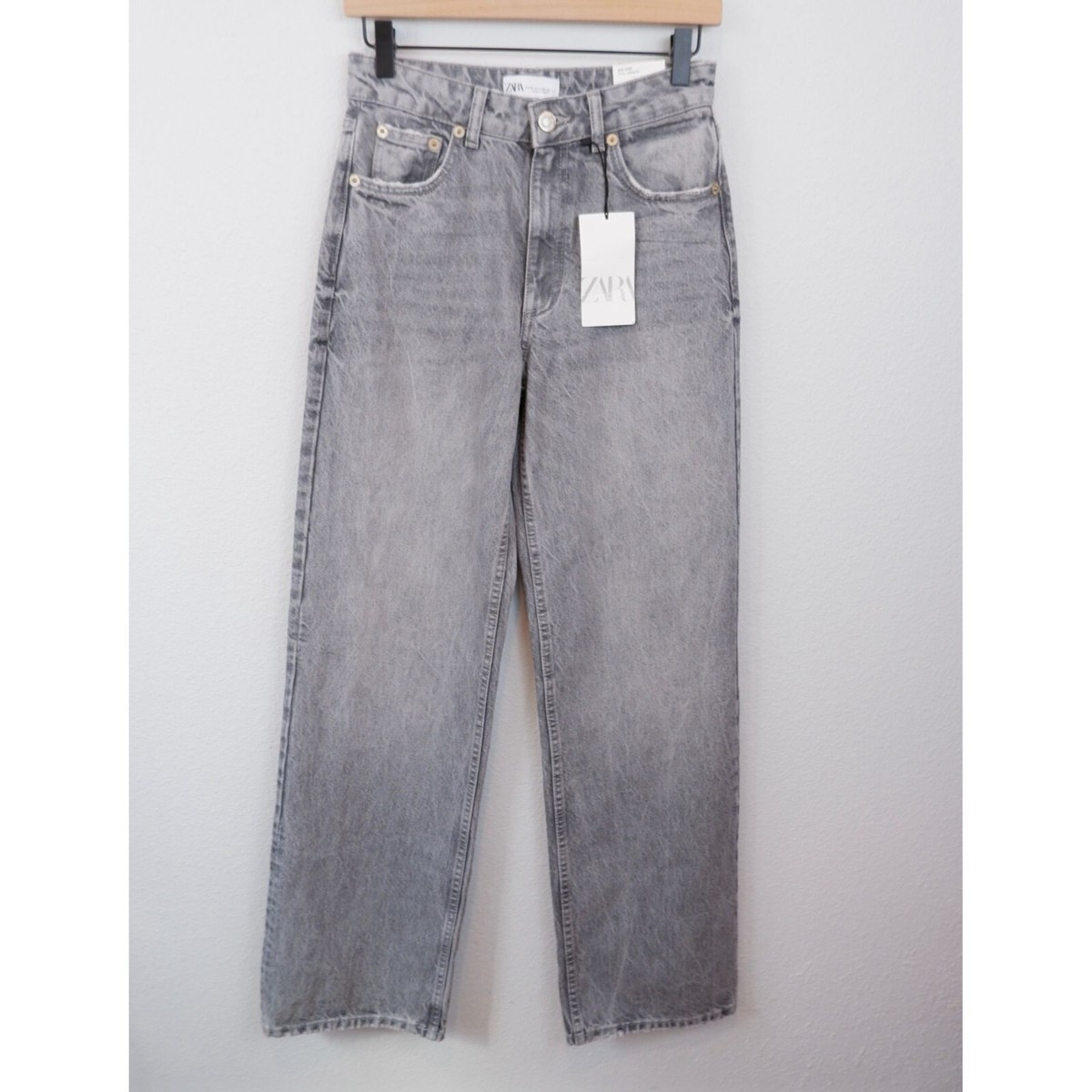 NEW Zara Womens Super Wide Leg Washed The Boogie Pant Denim NEW Zara Womens Super Wide Leg Washed The Boogie Pant Denim