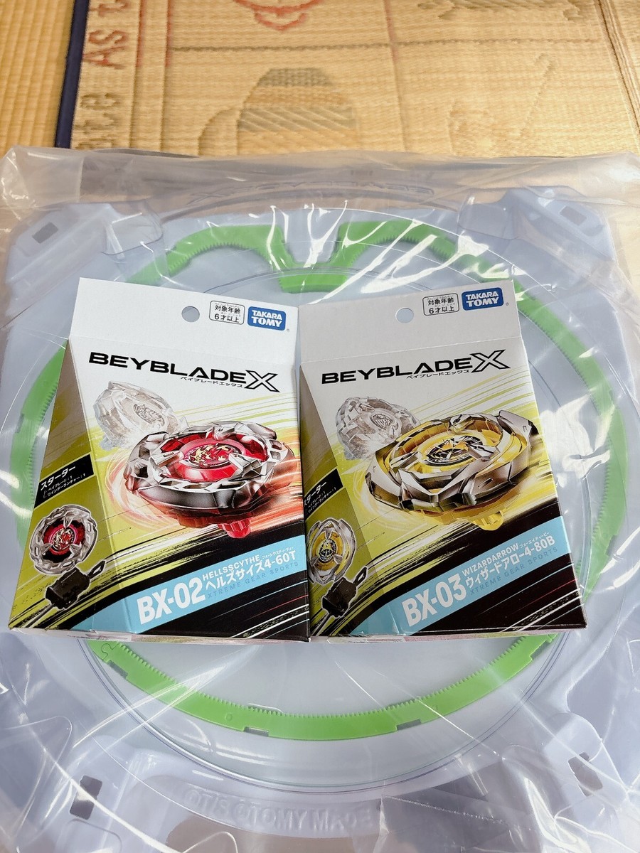 Beyblade X BX-10 Battle Stadium BX-02 Hell's Size BX-03 Wizard