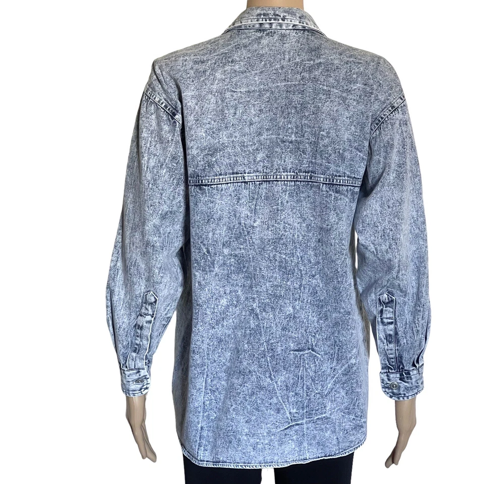 anchor blue jeans blouse long sleeve size S  - Imagem 3 de 4