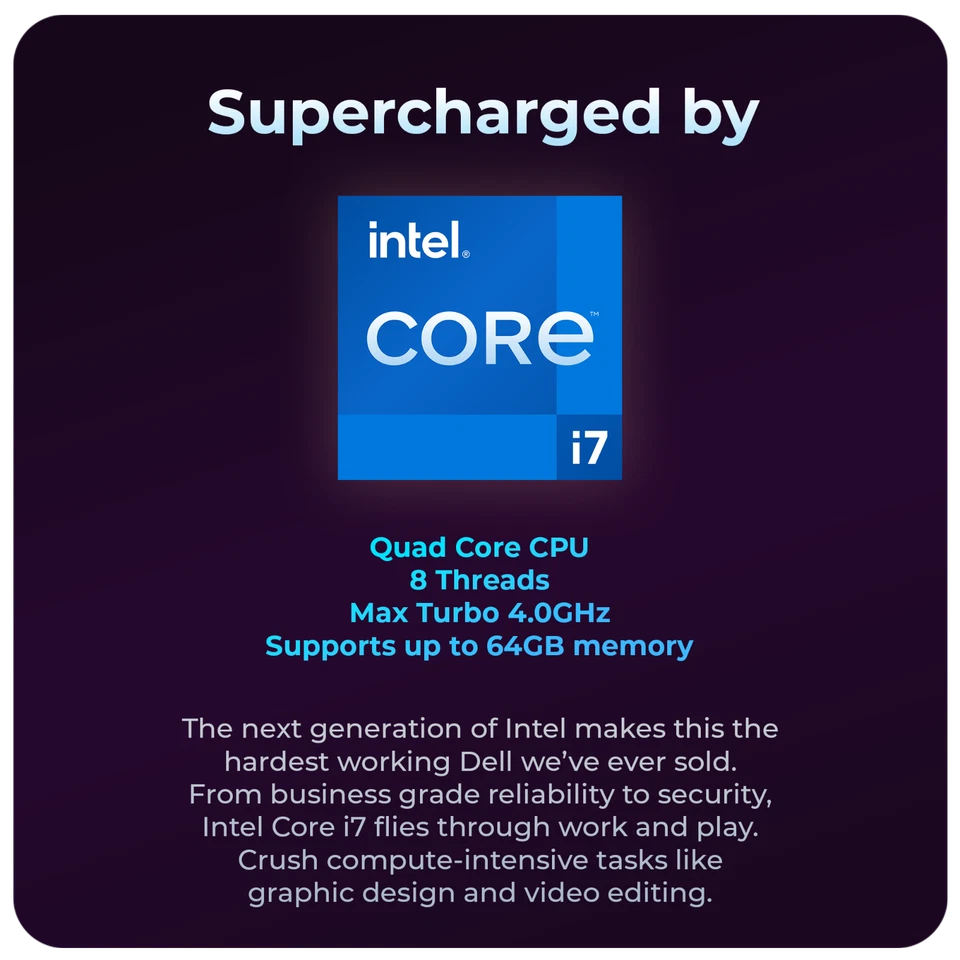 Computadora de escritorio Dell PC i7, hasta 64 GB RAM SSD 2 TB, Windows 11 o 10, WIFI Foto 3 de 4