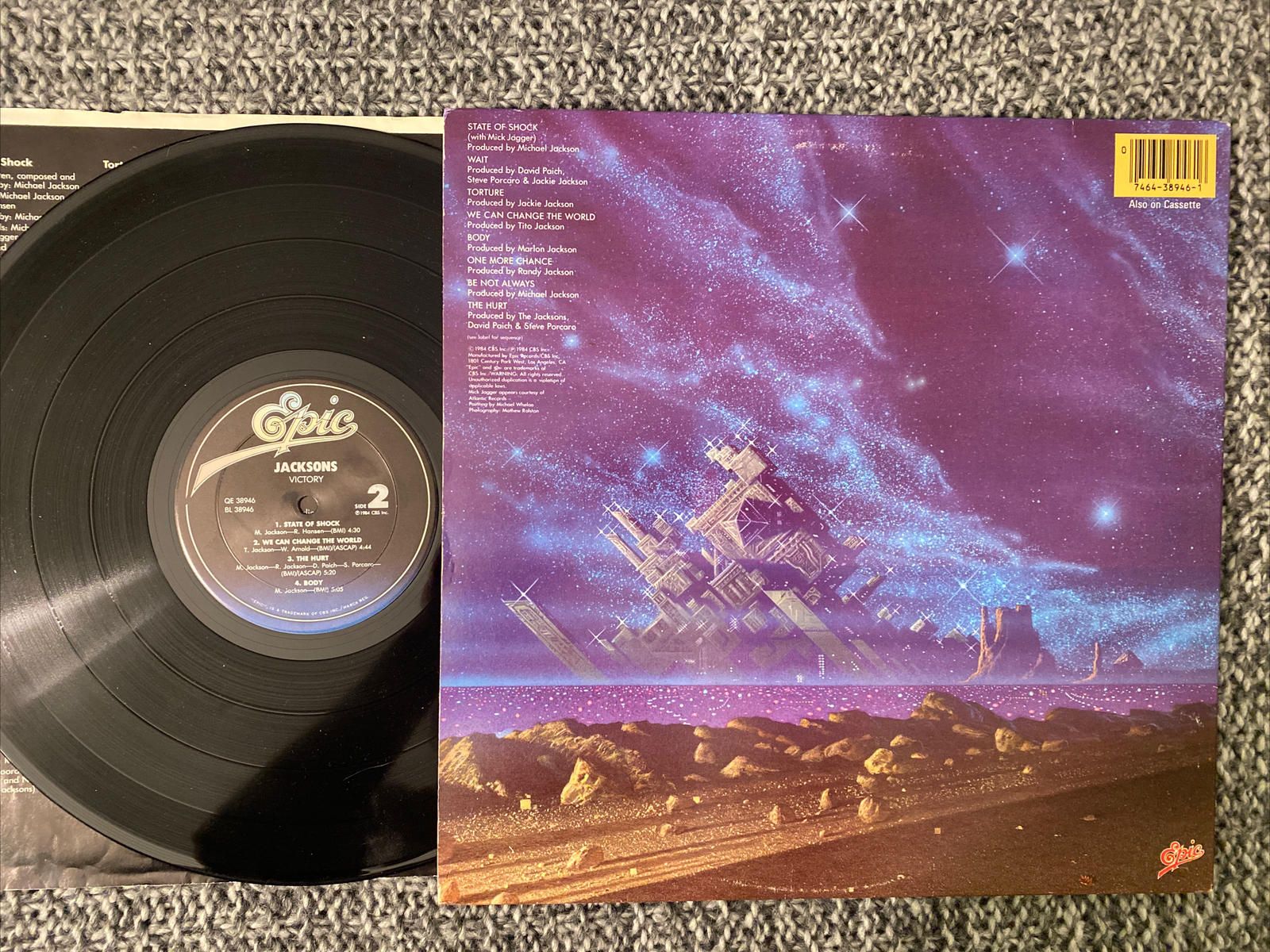 Jacksons Lp Victory 1984 V. G Original Press