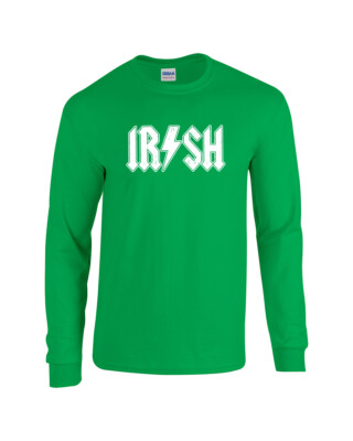 IRISH ACDC AC-DC St Patrick's Day Pat's Paddy's LONG SLEEVE Men's Tee ...