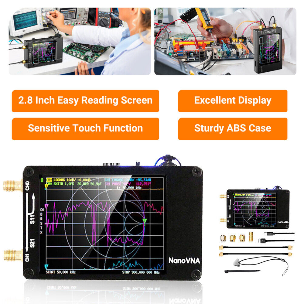 10KHz-1.5GHz VHF UHF Digital Tester Nano VNA-H Vector