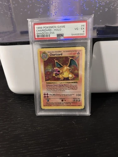 Charizard 004/102 Base Set (Shadowless) Holo Psa 4 Graded Grail WOTC Vintage