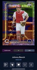 DIGITAL TOPPS BUNT Johnny Bench GILDED 25 SUPER RARE Read