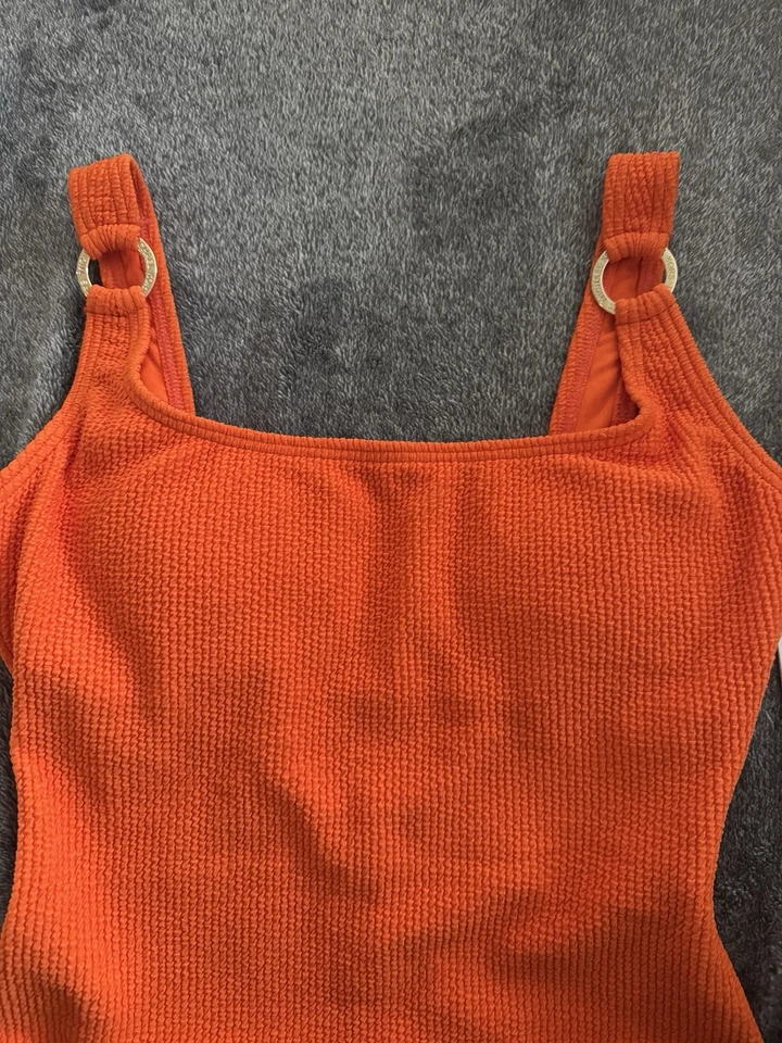 Michael Kors Tangerine Orange Bathing Suit NWT MSRP $124 MM7Y731 - Image 3 of 4