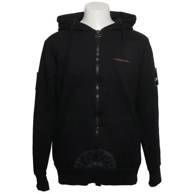 Levella, Kapuzenpullover, Größe: L, Schwarz, Baumwolle/Polyester, Print #3f9