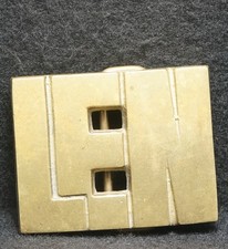 WJ01120 AWESOME VINTAGE 1970s  LEN  NAME FASHIOIN MENS SOLID BRASS BELT BUCKLE