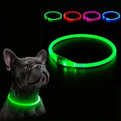 LED Light up Dog Collar Pet Night Safety Bright Flashing Adjustable Nylon 2025