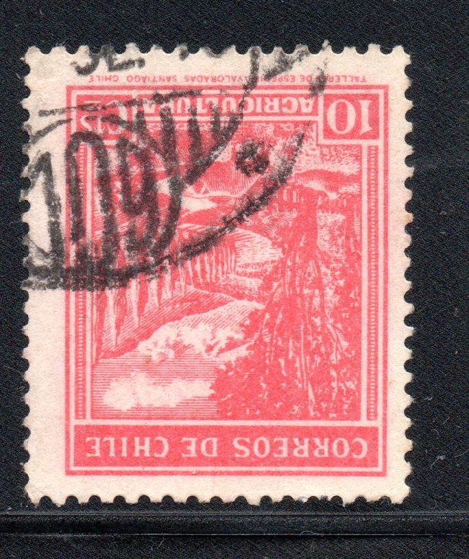 CHILE – 10c Stamp – Railway TPO Postmark No. 109 , Lebu a Los Sauces    #FE12