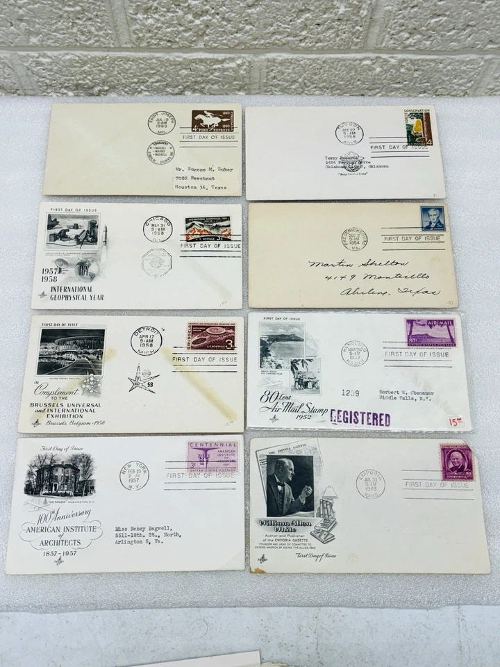 ¡¡Lote de 100!! ¡¡De colección!! Colección Primer Día FDC Cubiertas Años 50-80 Muchas Estampillas Foto 2 de 4