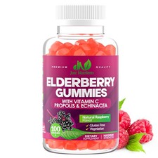 Elderberry Gummies with Vitamin C, Echinacea, Propolis 100 count - Immune S...