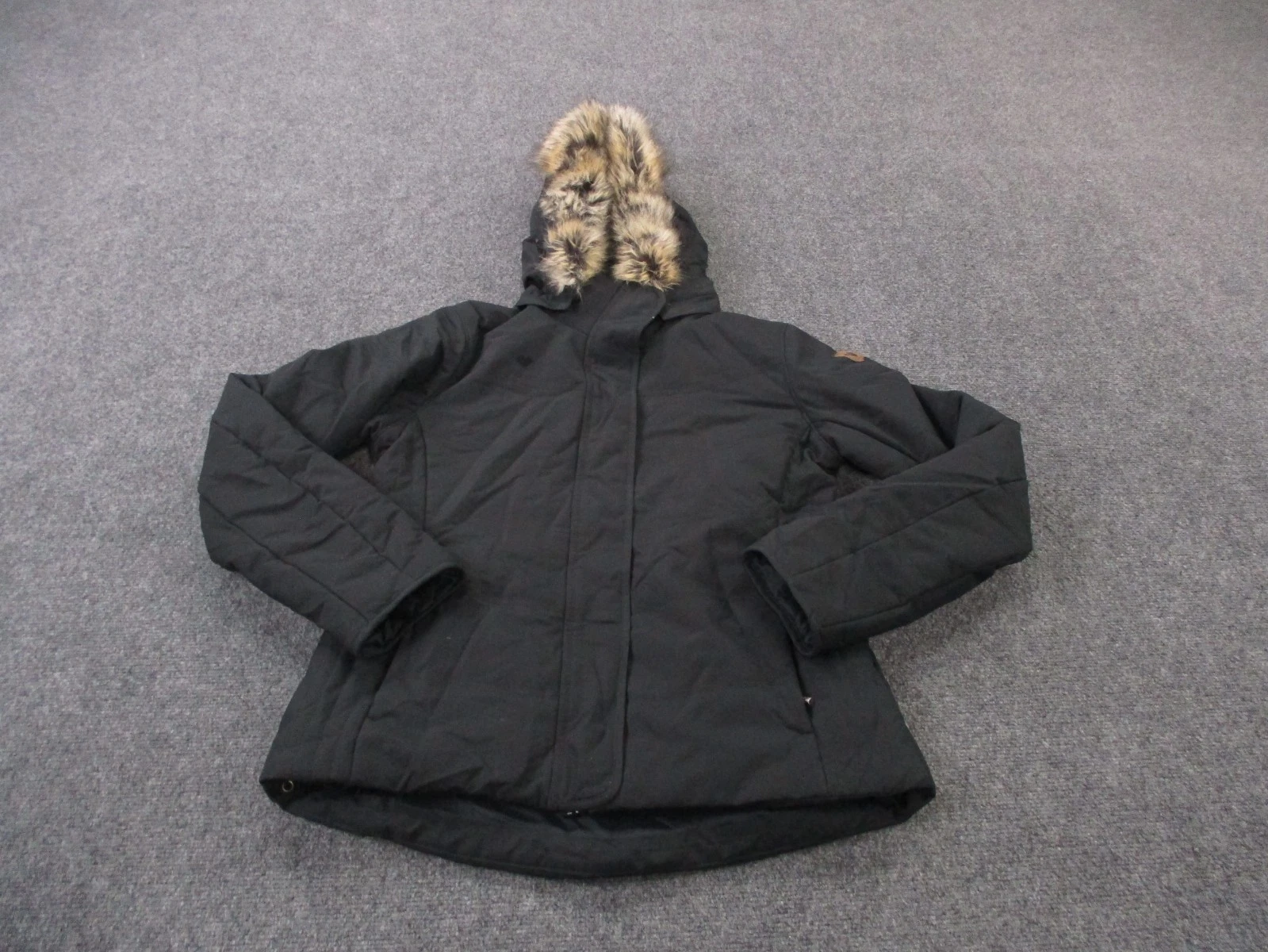 Obermeyer Jacket Womens 8 Black Faux Fur Hood Thermore Puffer Snow Ski Parka