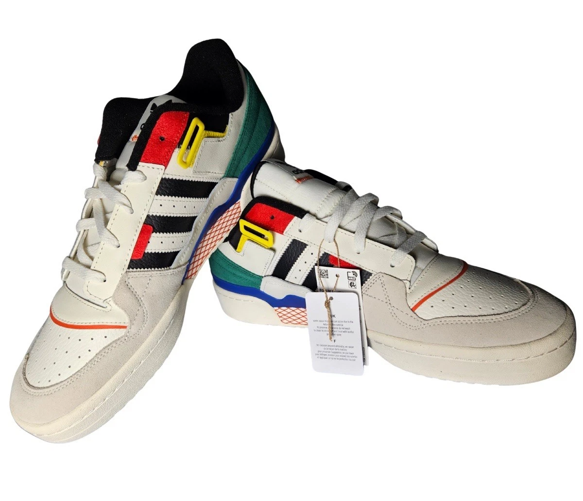 adidas Forum Exhibit Low White Multi for Sale | Authenticity