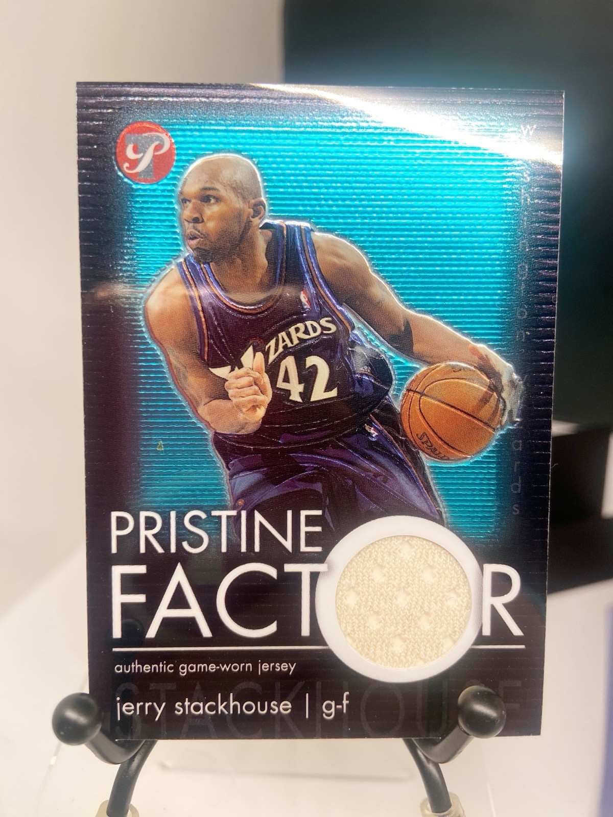 2003-04 Topps Pristine - Pristine Factor Relics Jerry Stackhouse #PF-JS (MEM)