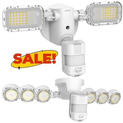 SANSI Motion Sensor Light Outdoor 10,000LM LED Security Wall Mounted Floodlight