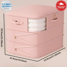 Storage Bags 136L Large Foldable Blanket Organizer Closet Clothes Storage