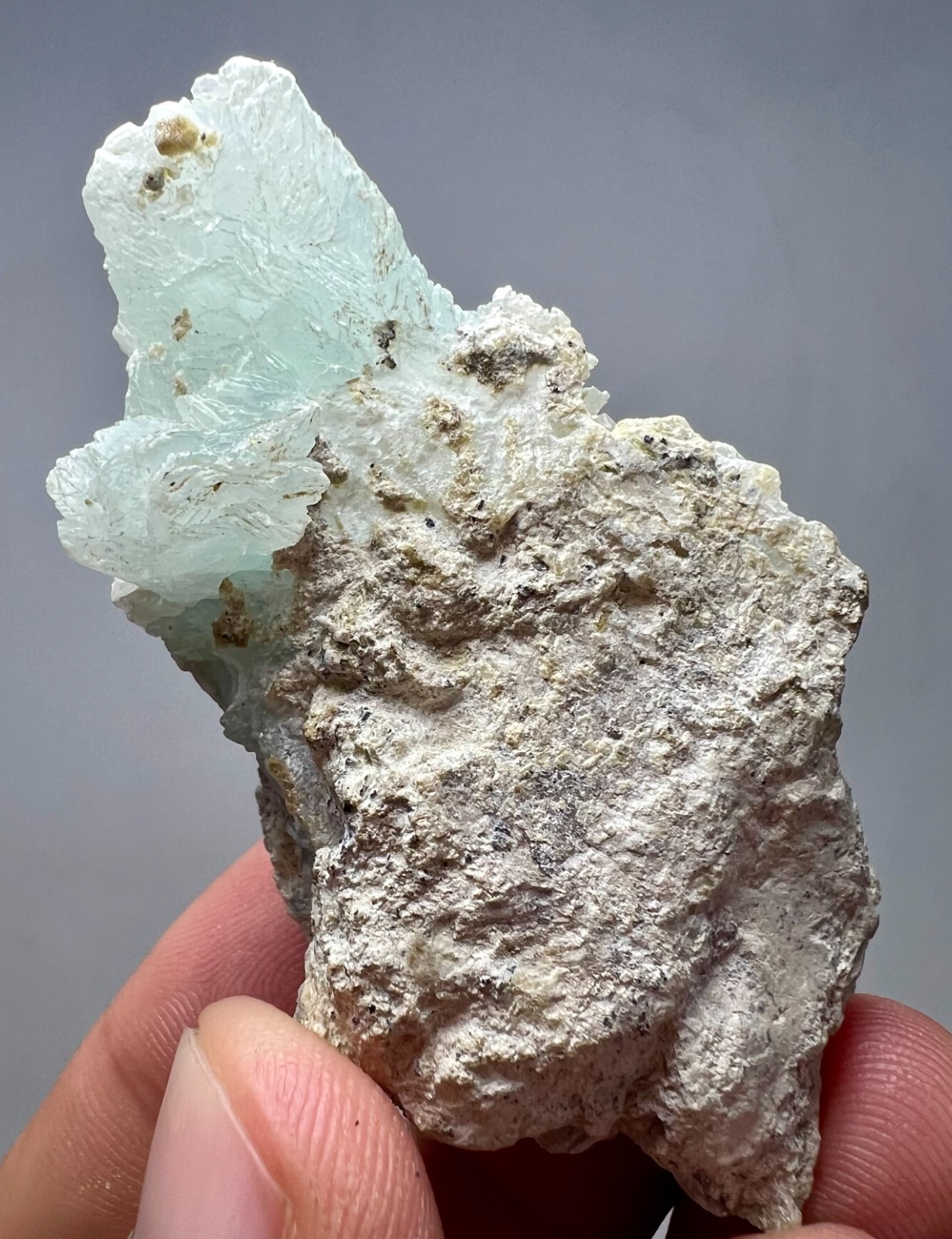 155 Carat Very Beautiful Blue Brucite Crystal On Matrix From Balochistan @PAK