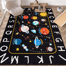 Akasisrug Outer Space Abc Alphabet Educational Rug 411 X 67 Non Slip Solar