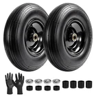 LTNICER (2-Pack) 4.00-6 Wheelbarrow Tires and Wheels, 13" 13 in-2pcs